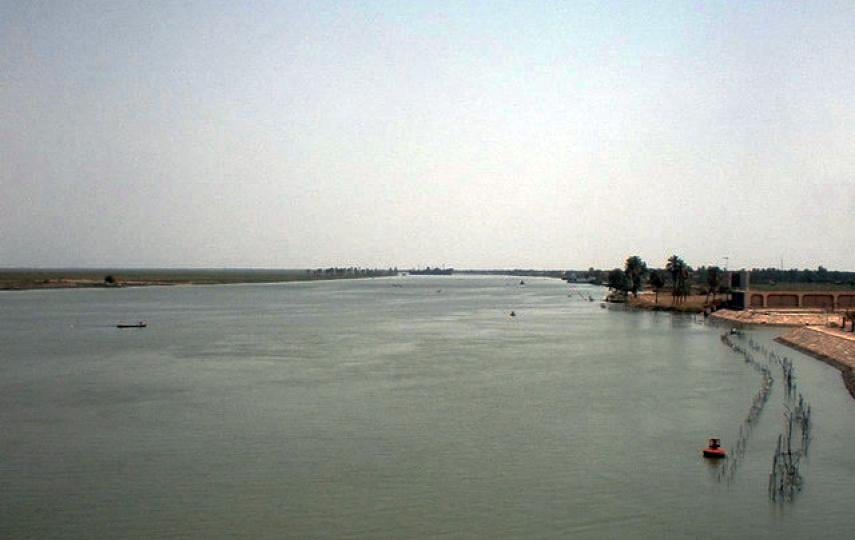 The Shat al-Arab waterway near Basra city in Iraq.