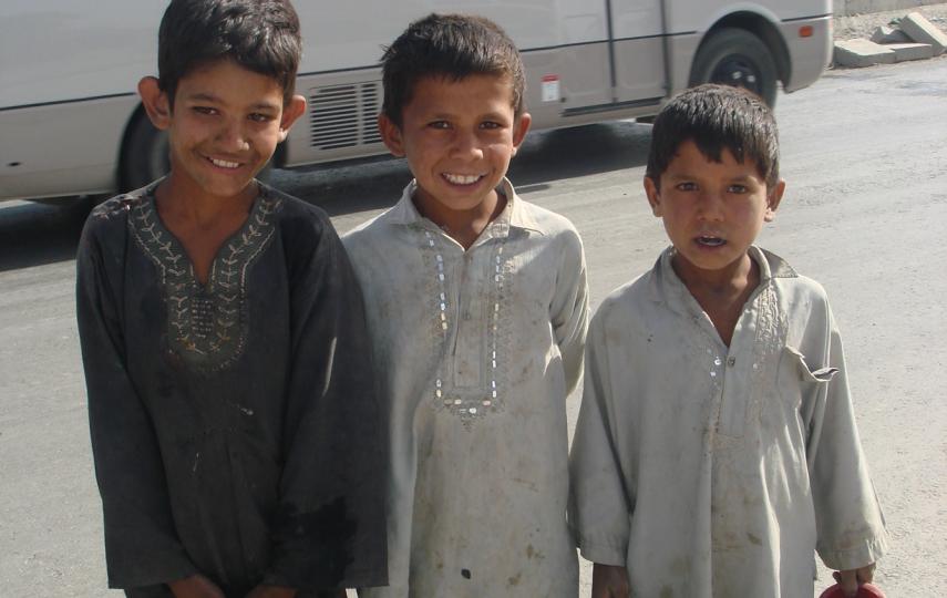 Children selling water in Kabul. Rights watchdogs say children who work in restaurants and other public places are particularly vulnerable to sexual abuse.