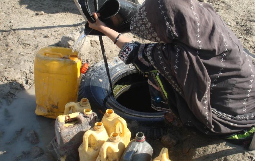 Only 23 percent of Afghanistan's estimated 26.6 million people have access to improved drinking water, according to UNICEF.