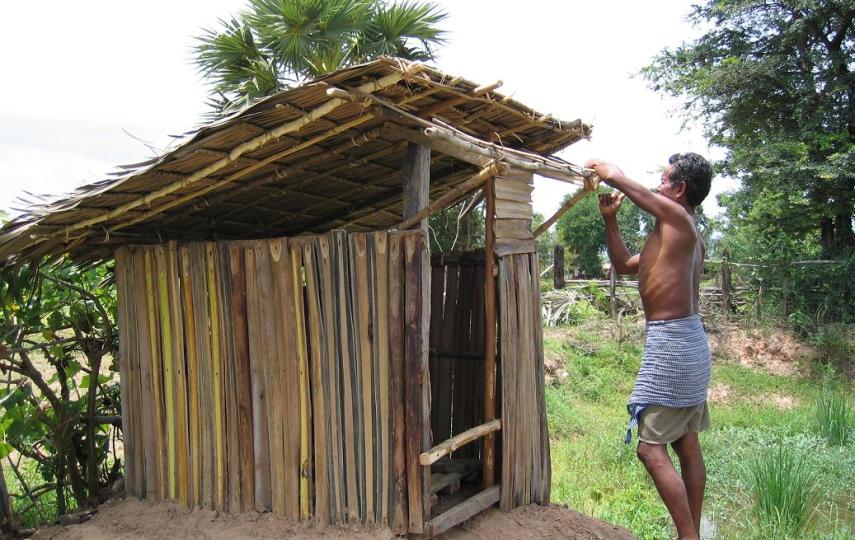 Constructing latrines is cheaper than buying them, and saves communities $100 or more per toilet.
