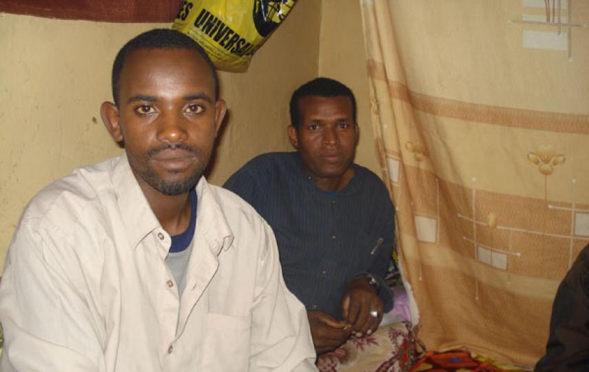 Two Oromo men who recently arrived in Yemen.