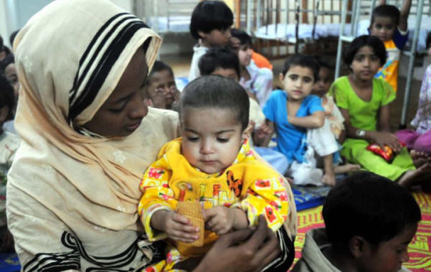 The Edhi Foundation's headquarters takes in about 300 abandoned babies each year