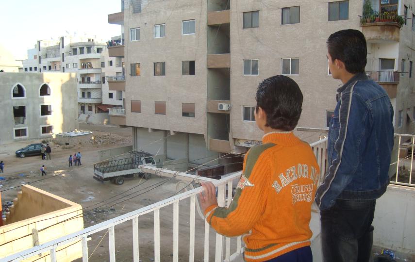 Karrad (right) and his brother Hussein hope to have a better future in a third country