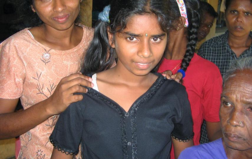 11-year-old Koneshwari Sivaganeshan lost both parents to the 26 December 2004 tsunami, which resulted in some 35,000 deaths in Sri Lanka