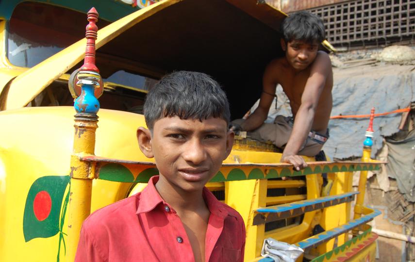 12-year-old Faruque works from 7 in the morning to 10 at night; one of the more than 7.4 million children that work in Bangladesh today