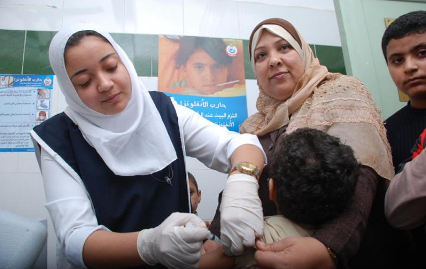 Phase One of an Egyptian government programme to inoculate some 1.2 million primary school children against H1N1 influenza