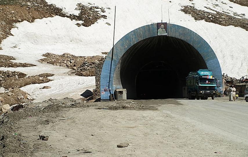 The entrance to the 2.6km Salang tunnel, which is part of the Salang pass - the major mountain pass connecting northern Afghanistan and Kabul province
