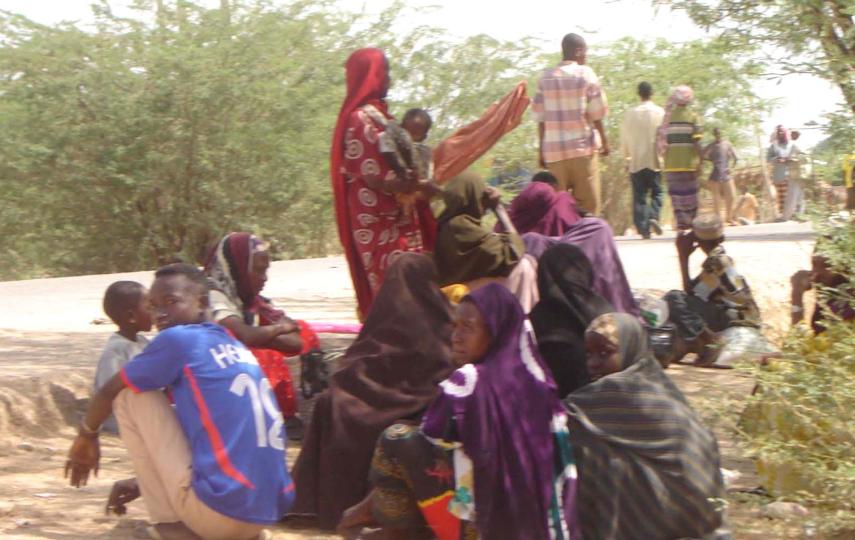 Displaced people thinking about where to go