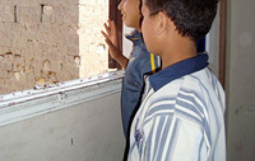 Ahmed, 13, and his friend Tareq, 14, were forced to quit school to work and contribute to their families’ income
