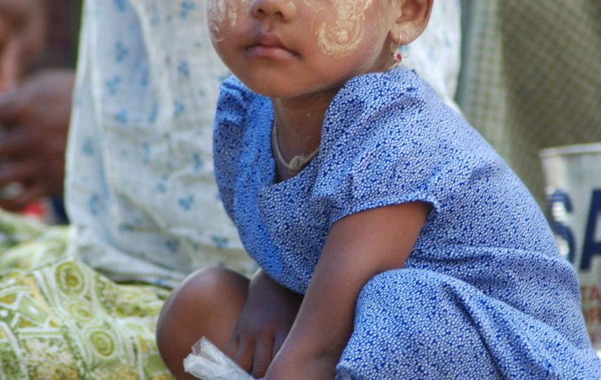 A young girl in Myanmar's Ayeyarwady Delta 