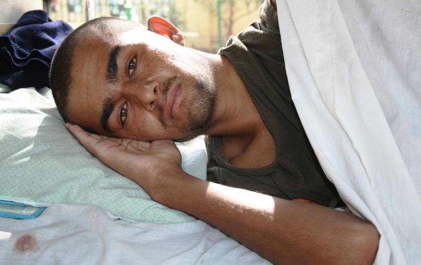 Wounded in conflict at an ICRC hospital in Kabul 