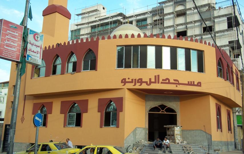 The reconstructed Borno mosque in Gaza City. When it opens, the mosque will be able to accommodate 1,000 worshippers - 800 more than the original one