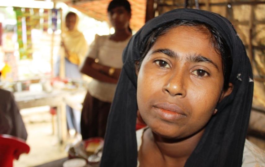 Noon Na Ha, 35, runs a small tea shop the Thea Chaung IDP camp outside Sittwe. The mother-of-five children is one of more than 100,000 Muslim Rohingya IDPs displaced following two bouts of deadly sectarian violence in 2012