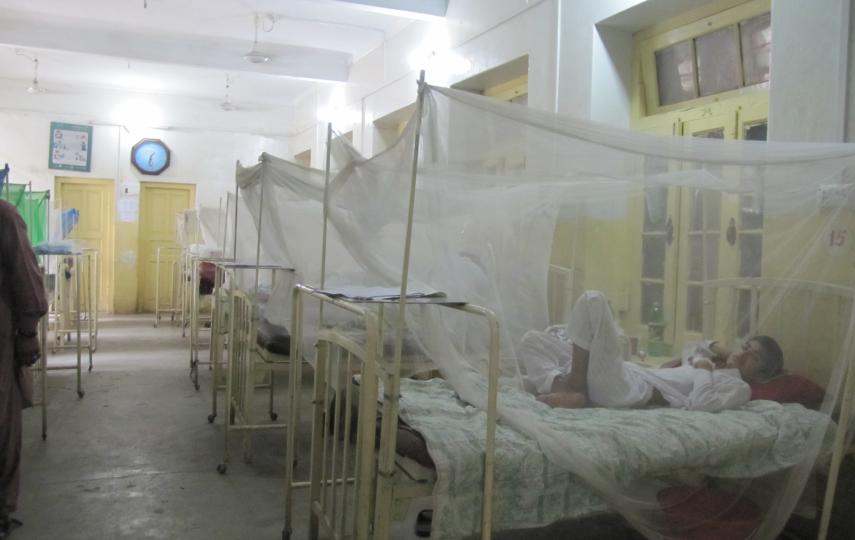 A dengue fever ward at the Saidu Teaching Hospital in Mingora, Swat district, Pakistan (Oct 2013)