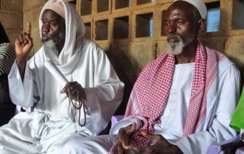 Muslim community leaders in Bossangoa. 