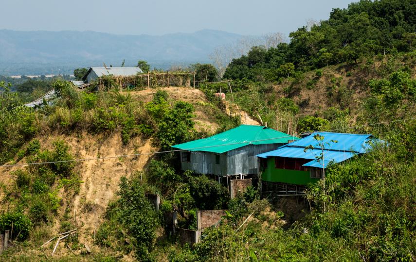 Photo of a landslide near Rangamati town in Bangladesh.