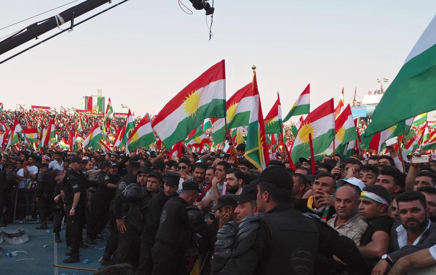 Before the referendum, Kurdish patriotism ran high and thousands attended a pro-independence rally in Erbil in September 2017.