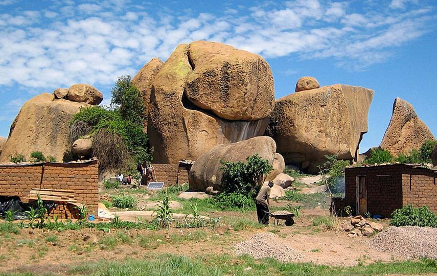 A person in Epworth, Zimbabwe.