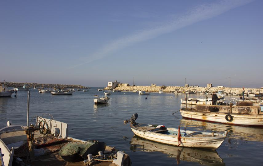 Small boats in a small port