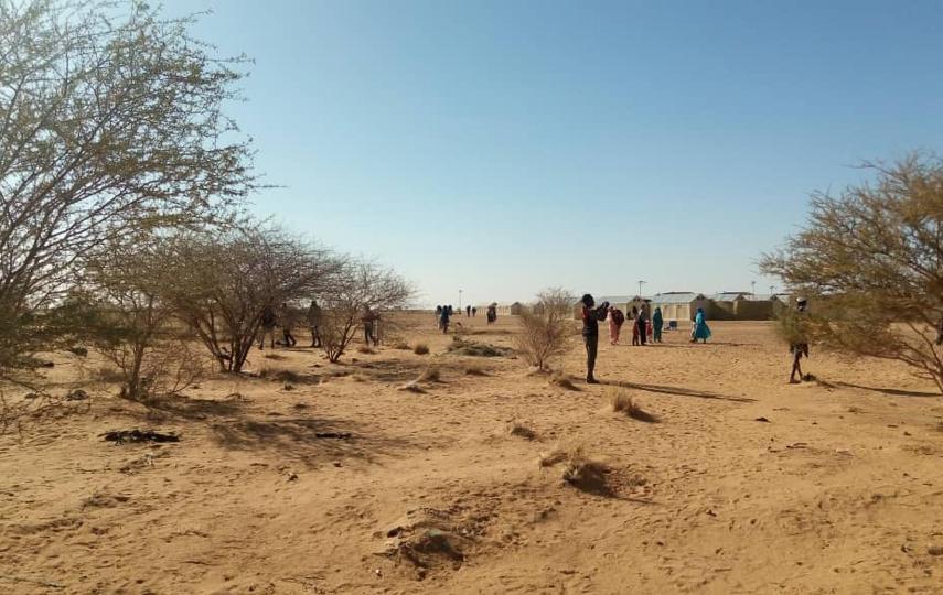 A photo, shared with TNH by Sudanese asylum seekers, of the camp set up to house them outside Agadez, Niger.