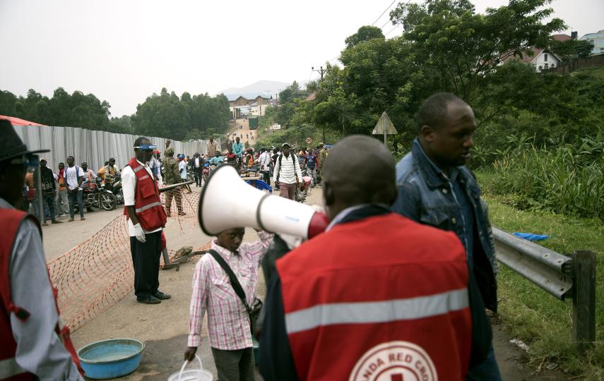 Photo of Ebola screening in Uganda and Congo