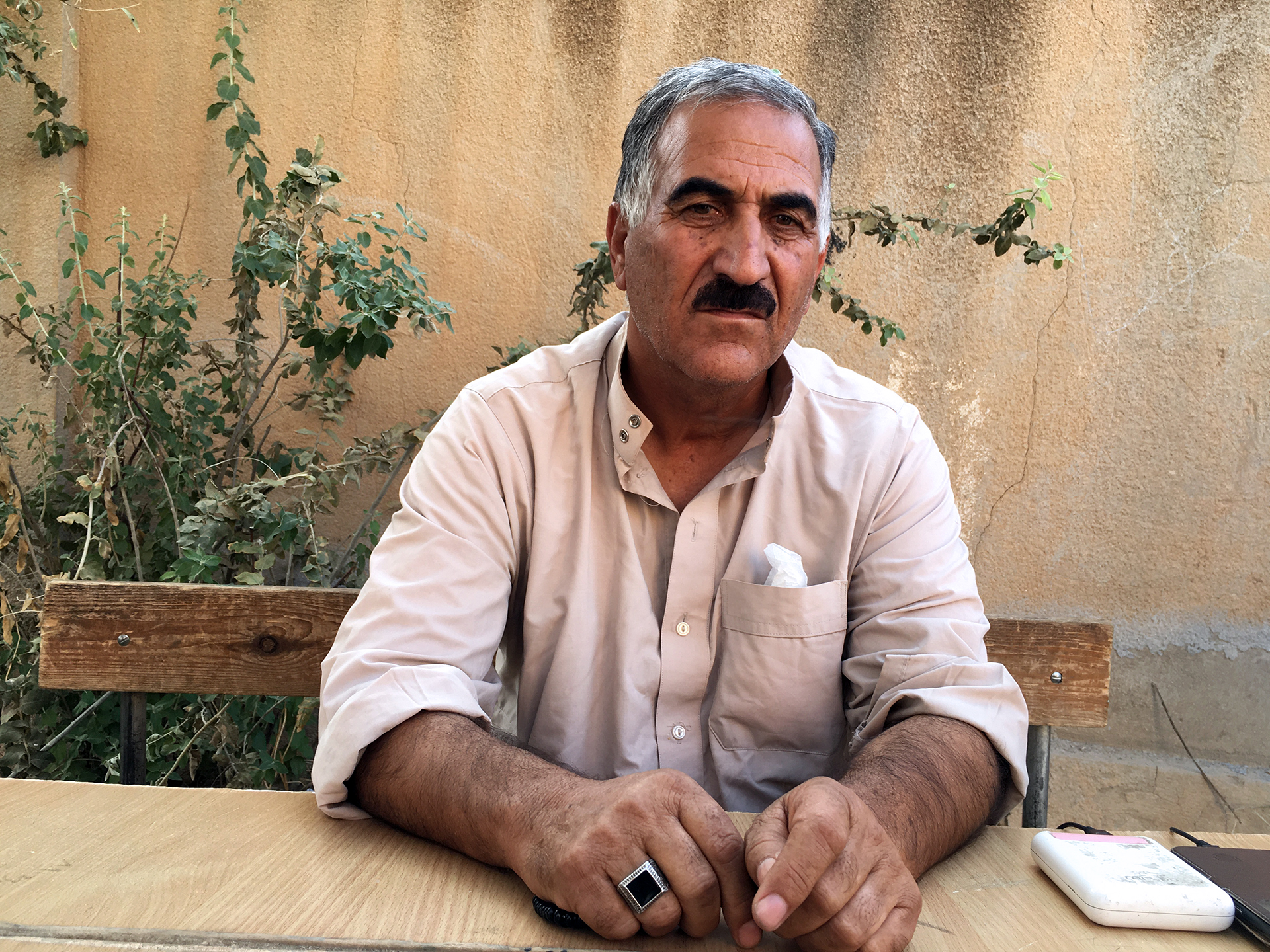 "We just want to go back to our home," says Hussein Sino, 65, who fled Ras Al Ain. Hussein is one of the many Syrians who's been displaced multiple times.