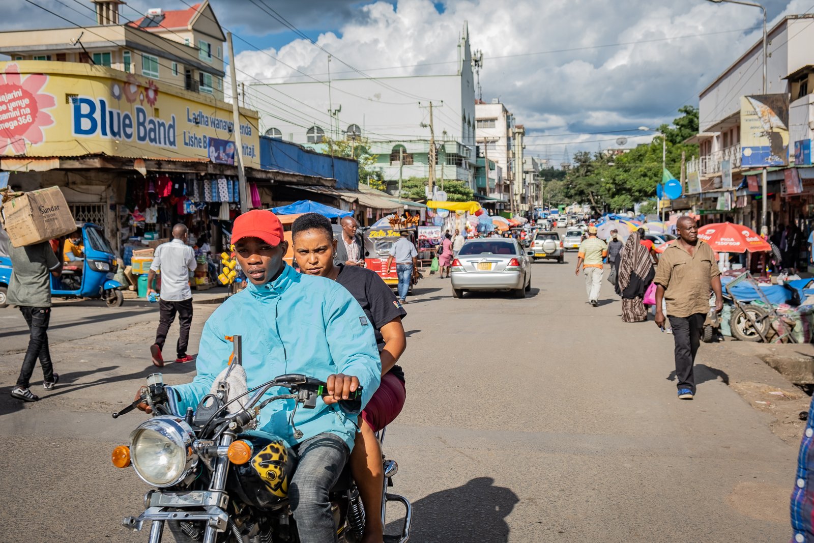 A busy street in Arusha