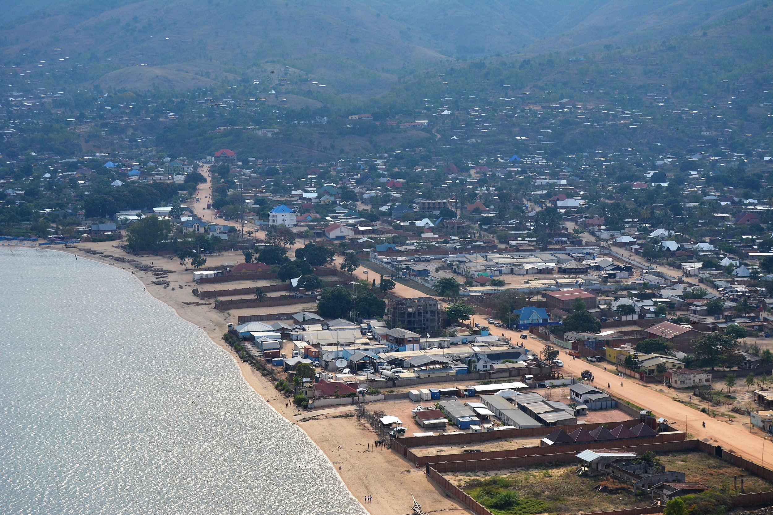 Aerial view of Uvira