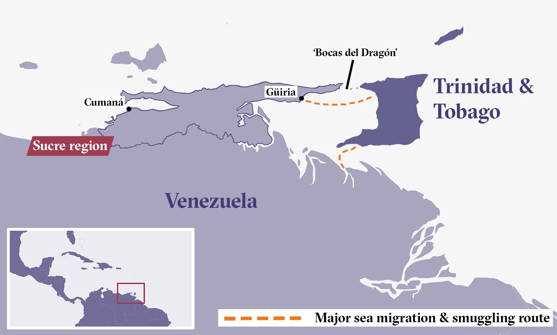 Venezuela Trinidad Tobago Map Copy 